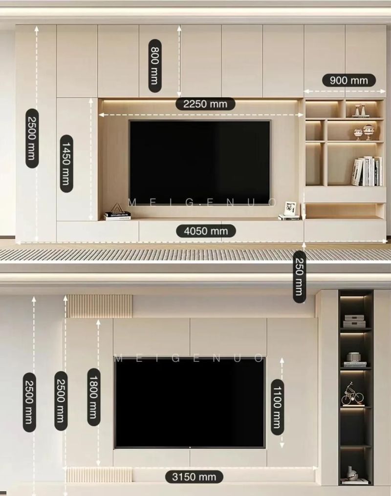 8款非常受欢迎的极简满墙电视柜 - 家居知识