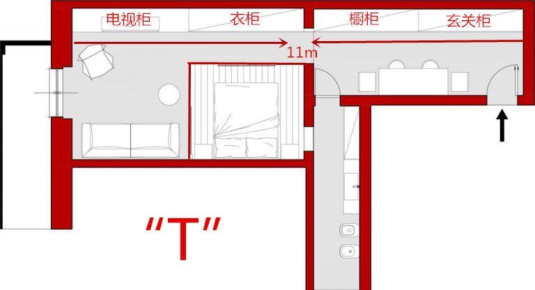 花5万打了11米长的柜子，玄关柜衣柜电视柜橱柜4合1，谁家比得过 - 家居知识