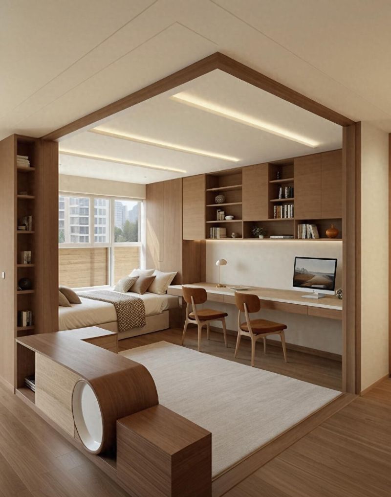 次卧巧改榻榻米书房，一屋三用太省空间！