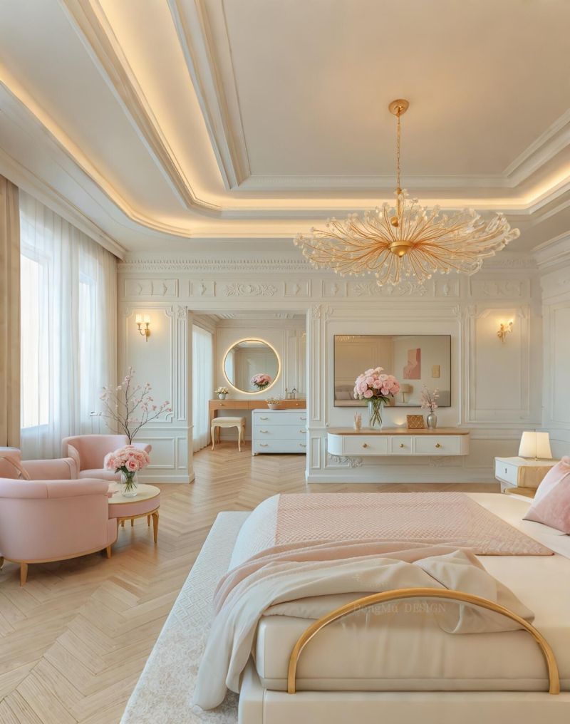 拱形窗+端景！奶油法式进门就美一大跳不愧是奶油法式风装修！ - 家居知识