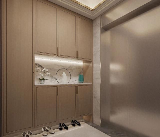 130㎡新中式家装，电梯间尽显东方韵味