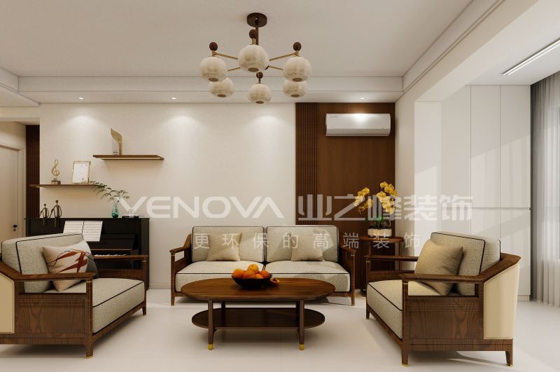 唐山凤凰世嘉150㎡新中式风格装修案例赏析 | 业之峰装饰打造雅致居所