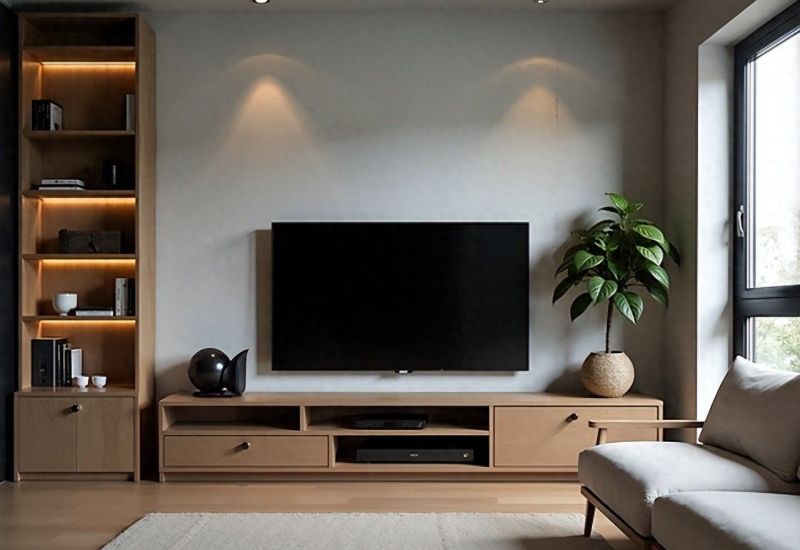 小户型满墙电视柜设计攻略，美观实用两不误