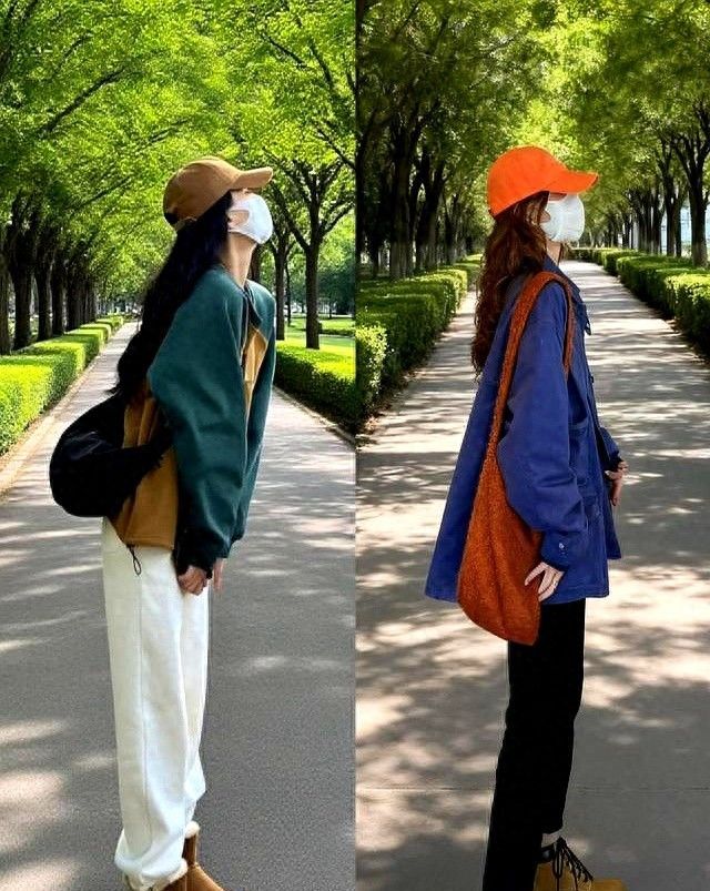 早秋24套撞色风穿搭，森系甜美混搭美式复古，时髦又酷飒