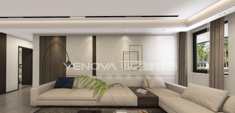 145㎡现代风格装修案例,唐山珑湖丽宫雅致生活空间 唐山珑湖丽宫145平方米现代风格装修效果案例|业之峰装饰 - 家居知识