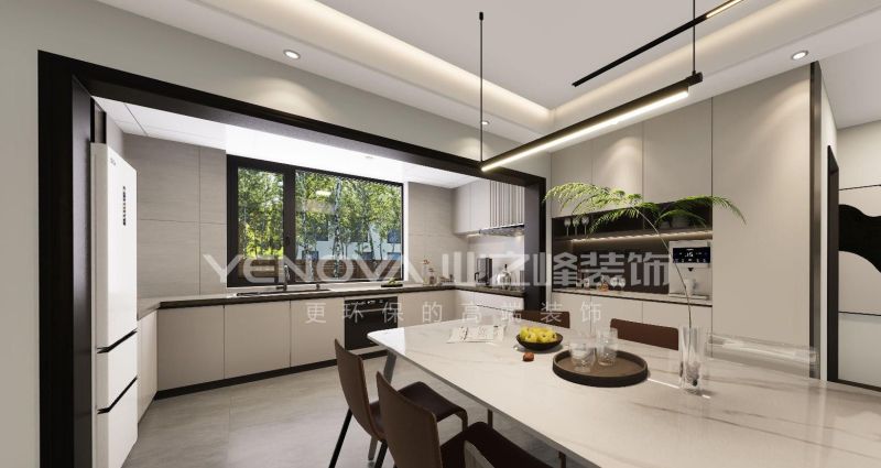 145㎡现代风格装修案例,唐山珑湖丽宫雅致生活空间 唐山珑湖丽宫145平方米现代风格装修效果案例|业之峰装饰 - 家居知识