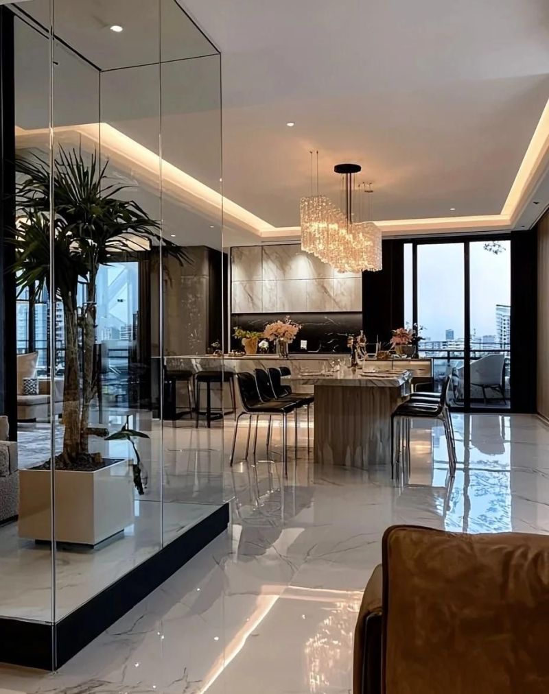 轻奢风美宅,硬装零瑕疵,每个角落都令人心动! 轻奢风太绝了!每个角落都让人喜欢,连硬装都挑不出毛病~ - 家居知识