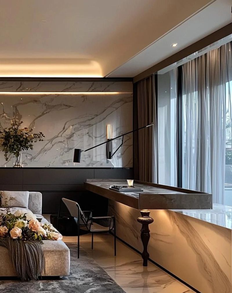 轻奢风美宅,硬装零瑕疵,每个角落都令人心动! 轻奢风太绝了!每个角落都让人喜欢,连硬装都挑不出毛病~ - 家居知识