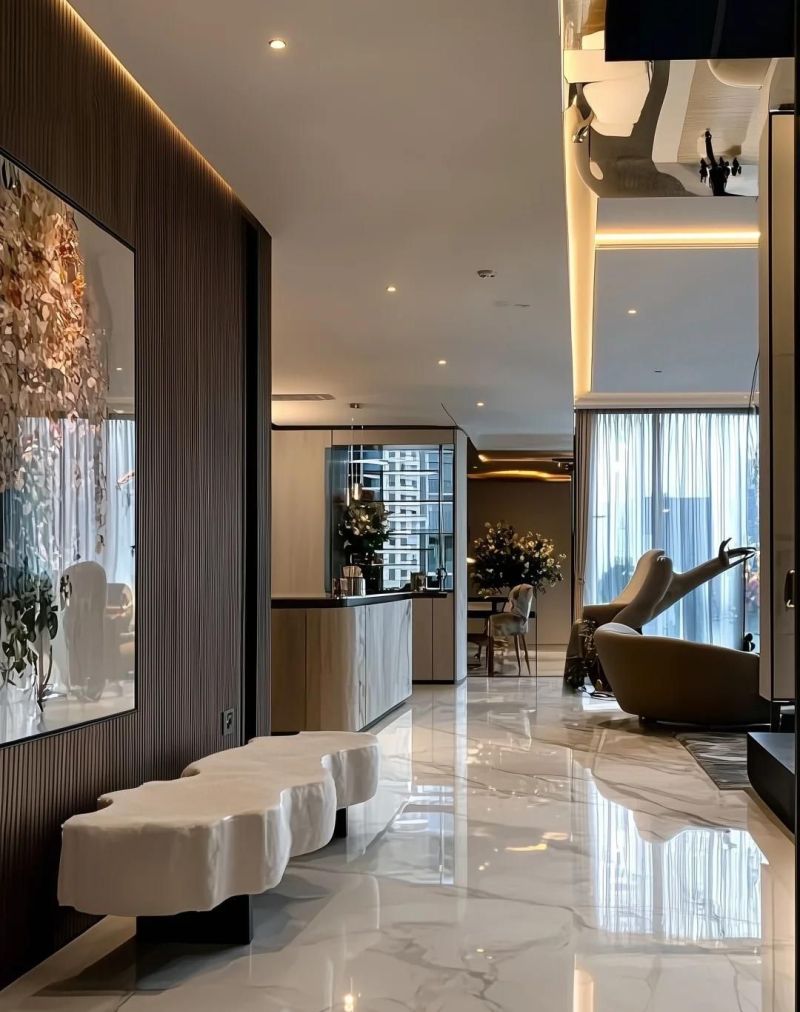 轻奢风美宅,硬装零瑕疵,每个角落都令人心动! 轻奢风太绝了!每个角落都让人喜欢,连硬装都挑不出毛病~ - 家居知识