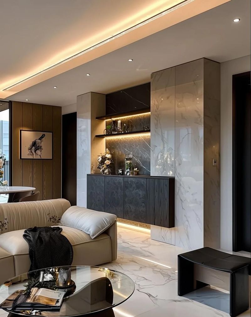 轻奢风美宅,硬装零瑕疵,每个角落都令人心动! 轻奢风太绝了!每个角落都让人喜欢,连硬装都挑不出毛病~ - 家居知识