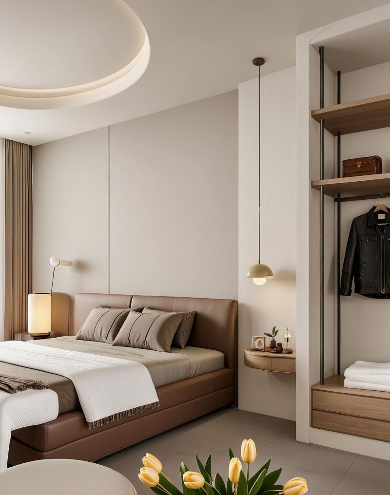 中古极简的舒适感！暖棕与米白织就的温柔滤镜，将疲惫滤成松弛！ - 家居知识