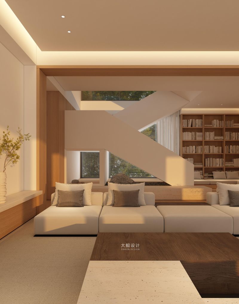 自然原木风-更适合人居的别墅空间设计天与云与山与水，上下一白 - 家居知识