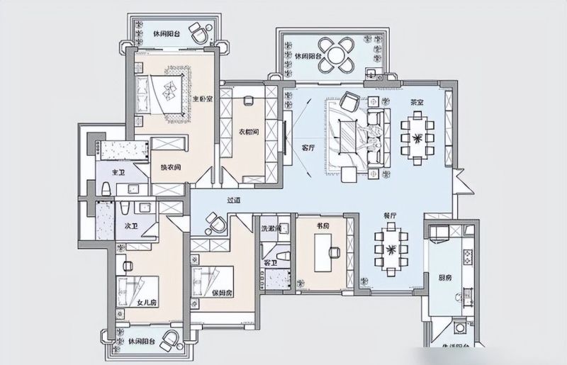 238㎡新中式大平层,经典大气又时尚,耐看不过时 238㎡的大平层,改成新中式风,大气经典又时尚,主要是特别耐看 - 家居知识