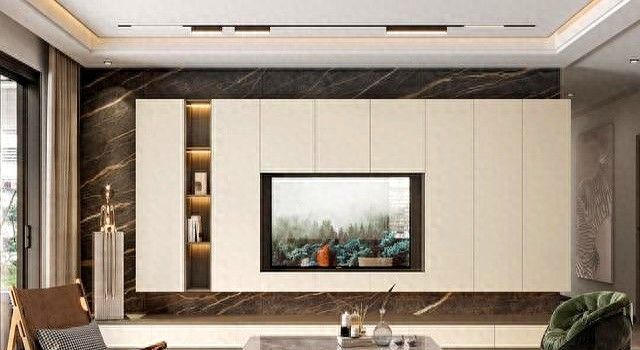 邻居家整墙定制柜惊艳亮相，你家电视墙还空着？