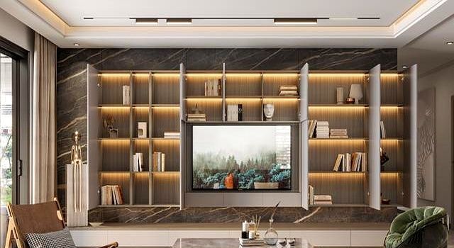 你家电视墙还空着？邻居早就做了整墙定制柜，效果惊艳 - 家居知识