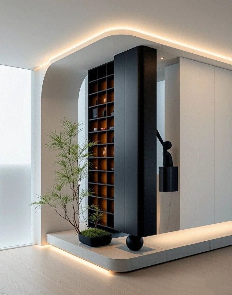 去同事家做客，一进门就被惊艳了，玄关柜这样装不仅实用还漂亮 - 今日头条