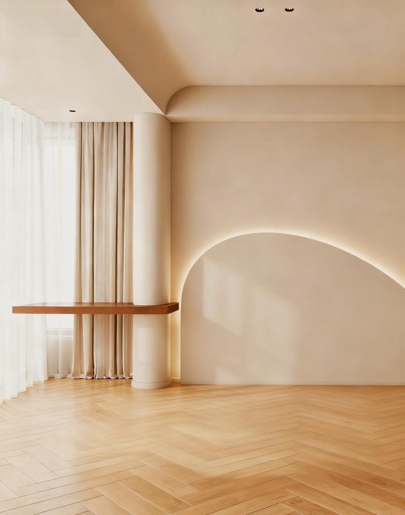 奶油+弧形 | 这硬装才是治愈系家的天花板! - 今日头条 奶油+弧形 | 这硬装才是治愈系家的天花板! - 家居知识