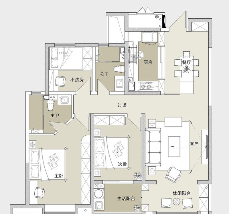 100㎡新中式风格：不失韵味，又捎带点禅意 - 家居知识