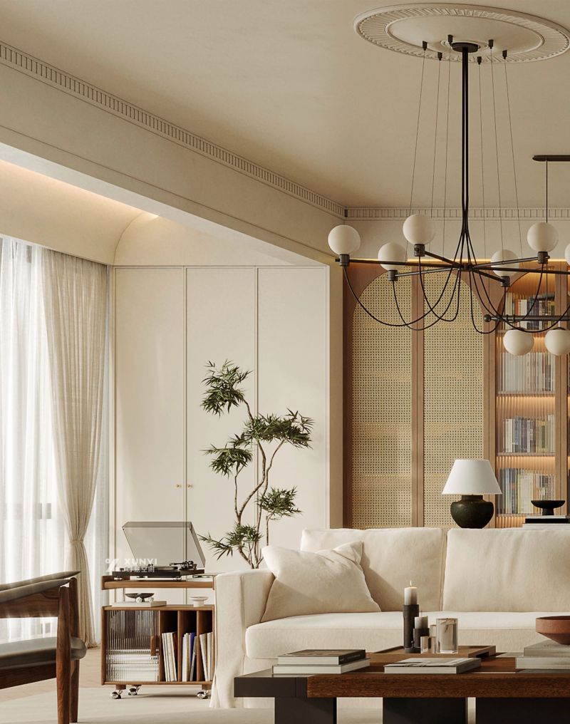 中古奶油风轻松惬意的温暖 朋友直夸“你家这客厅也太会拿捏感觉了 - 今日头条