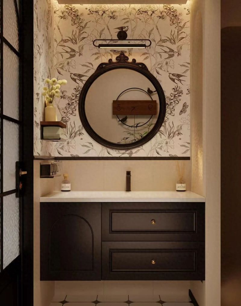 装了个很满意的卫生间｜中古风装修太好看了 - 今日头条