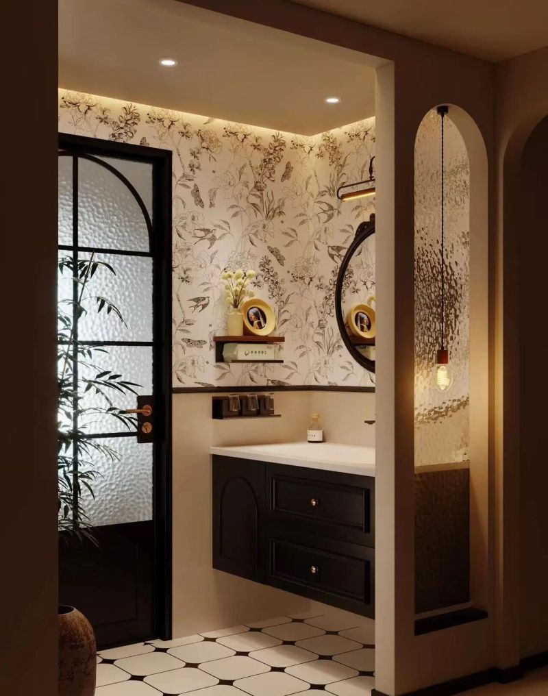 装了个很满意的卫生间｜中古风装修太好看了 - 家居知识