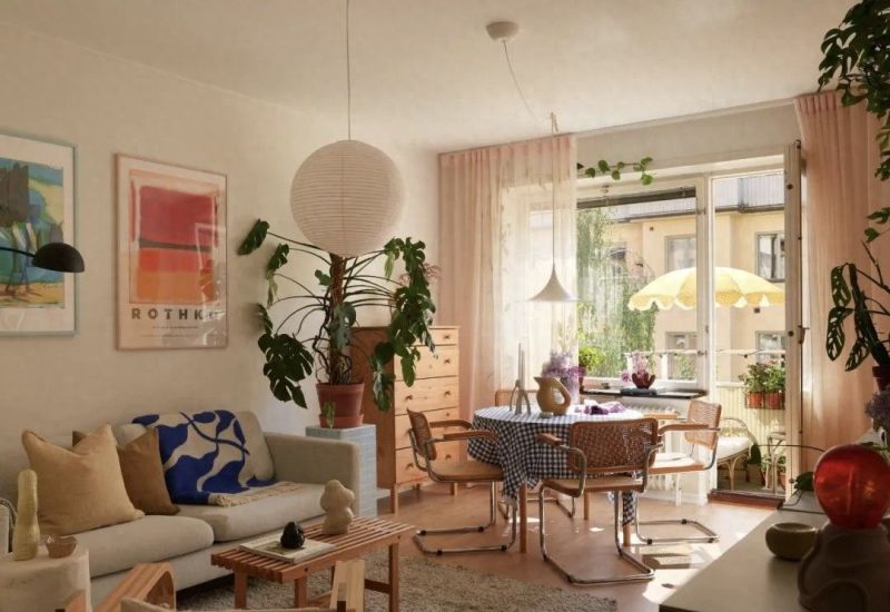 42平简约小公寓，明媚色彩打造温馨浪漫一人居