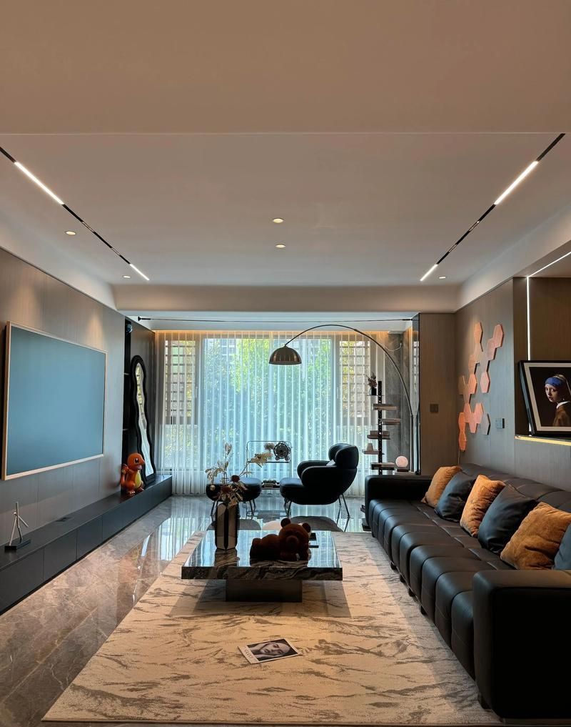 悬浮柜+穿插设计，玄关又玩了一把高端局 - 家居知识