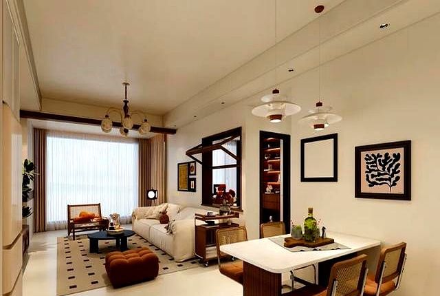 奶油色×中古风，这个 100㎡小家，装出了时光沉淀的温柔质感 - 家居知识