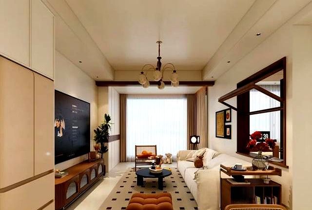 奶油色×中古风，这个 100㎡小家，装出了时光沉淀的温柔质感 - 家居知识