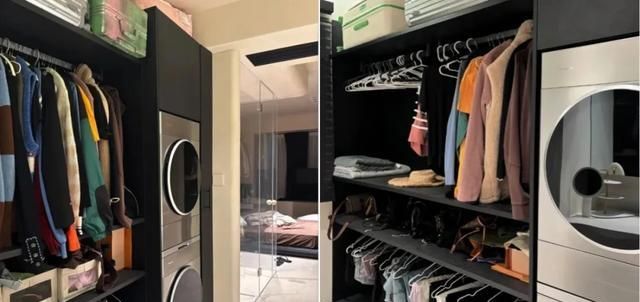 年轻人太会了！「洗烘机衣帽间一体化」设计，收纳力和颜值封神！ - 家居知识