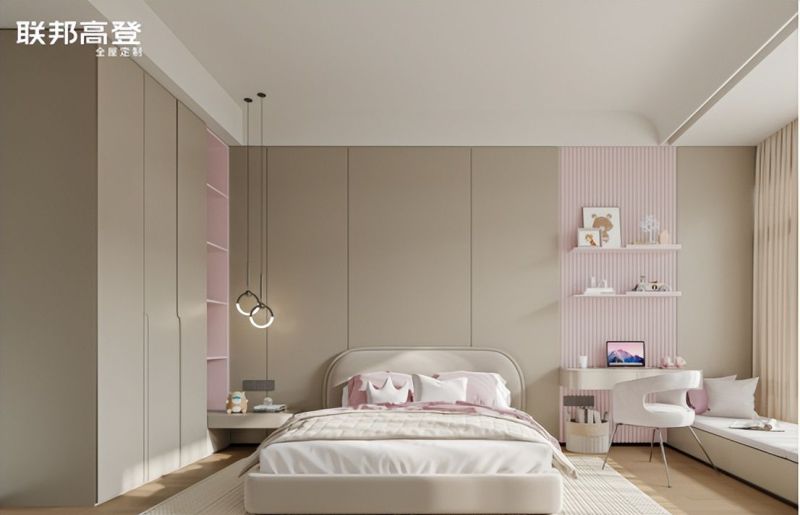 联邦高登儿童房装修：床头柜一体设计省空间又好看 - 家居知识