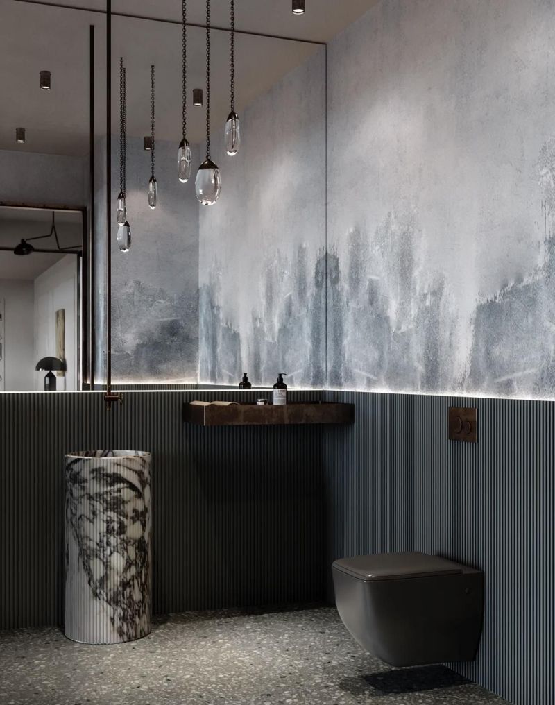 复古轻奢风卫生间设计,惊艳亮相! 复古轻奢风,卫生间亮了! - 家居知识