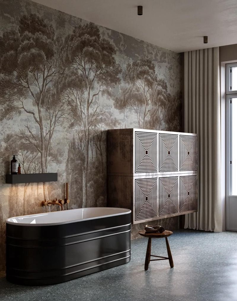 复古轻奢风卫生间设计,惊艳亮相! 复古轻奢风,卫生间亮了! - 家居知识