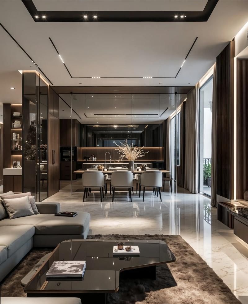 轻奢大平层,演绎高级生活的天花板 轻奢风+大平层,高级里的天花板! - 家居知识