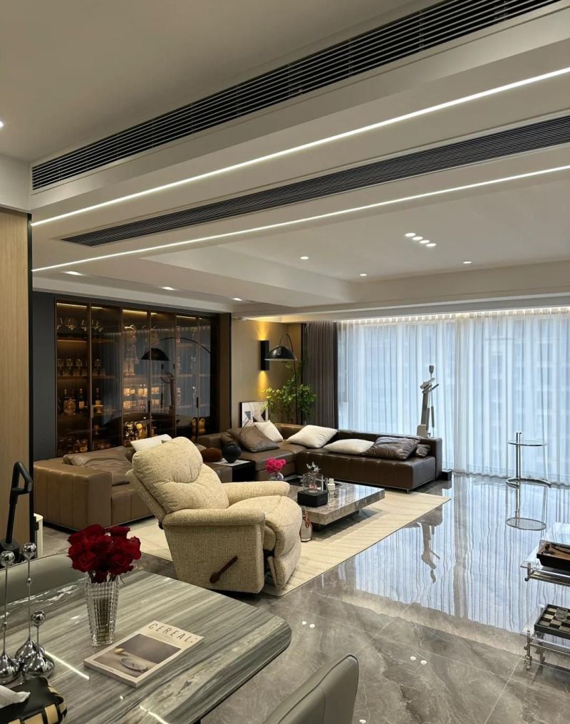 150平现代轻奢风完工实景,高级感拉满一眼心动! 150平现代轻奢风打造完成,这效果绝了,一眼沦陷! - 家居知识