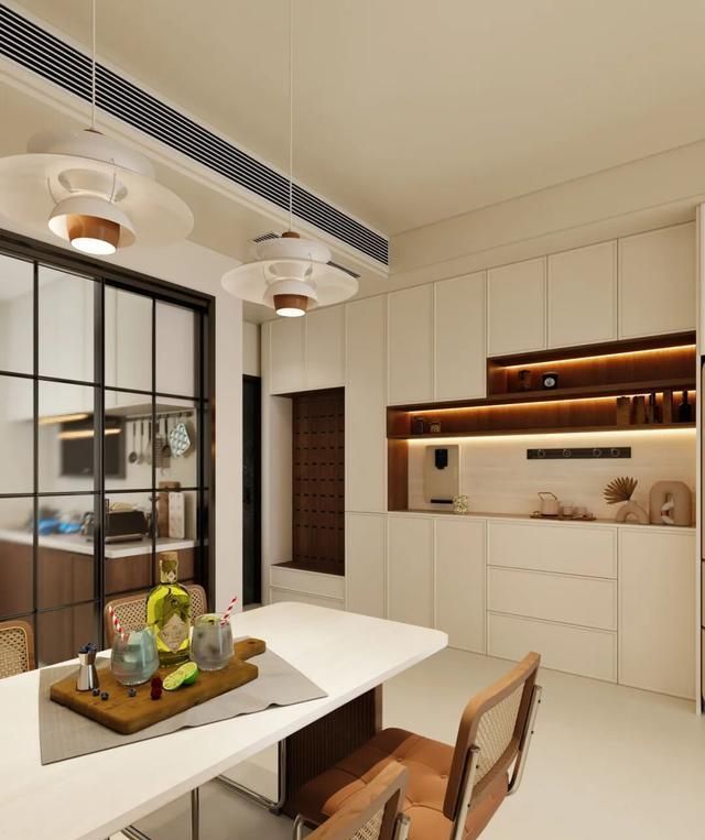 奶油色与中古风碰撞,100㎡小家演绎时光温柔质感 奶油色×中古风,这个 100㎡小家,装出了时光沉淀的温柔质感 - 家居知识