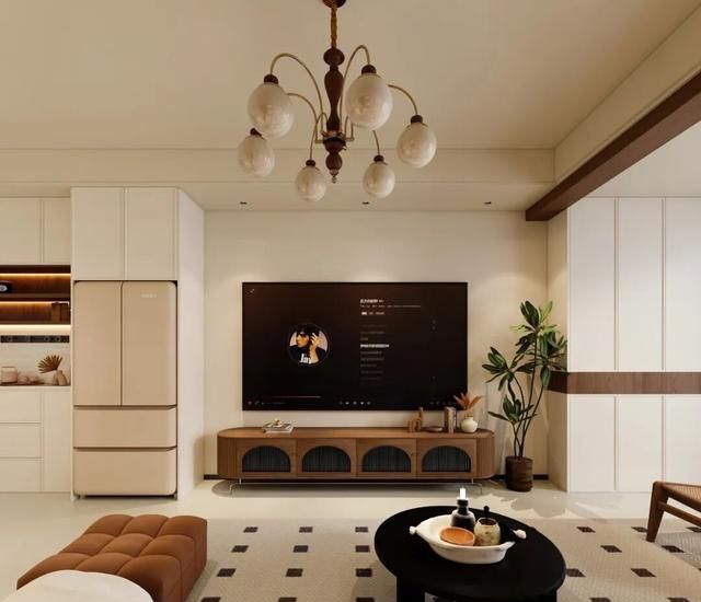 奶油色与中古风碰撞,100㎡小家演绎时光温柔质感 奶油色×中古风,这个 100㎡小家,装出了时光沉淀的温柔质感 - 家居知识