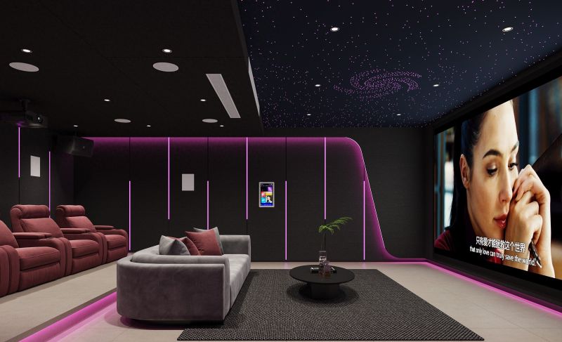 地中海风情独栋别墅家庭影院设计案例分享