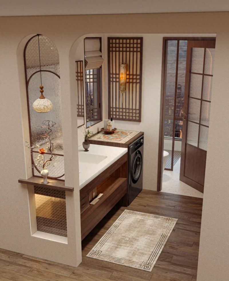 2026年新中式卫生间设计趋势，6大亮点打造治愈系洗漱空间