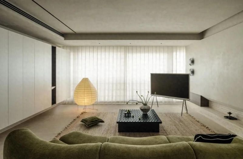 124㎡现代简约侘寂风私宅，自然与质朴的完美融合