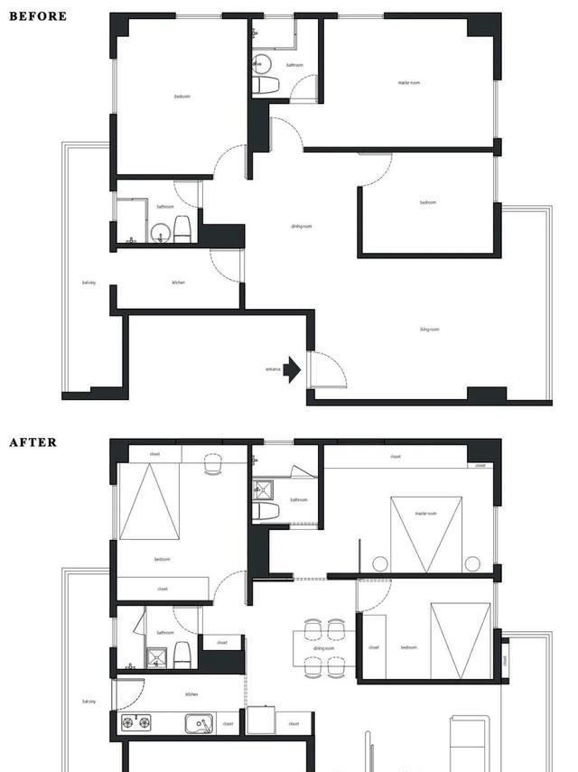 99㎡收纳王者！木质清新风，大书柜 + 玄关柜全安排 - 家居知识