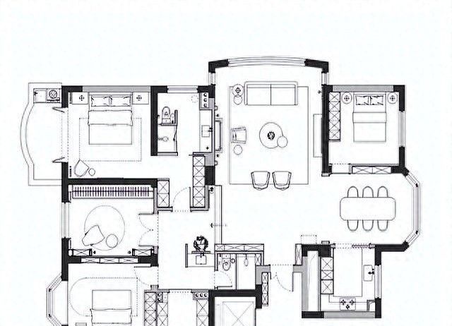 175㎡法式复古家，简约装修打造优雅层次感