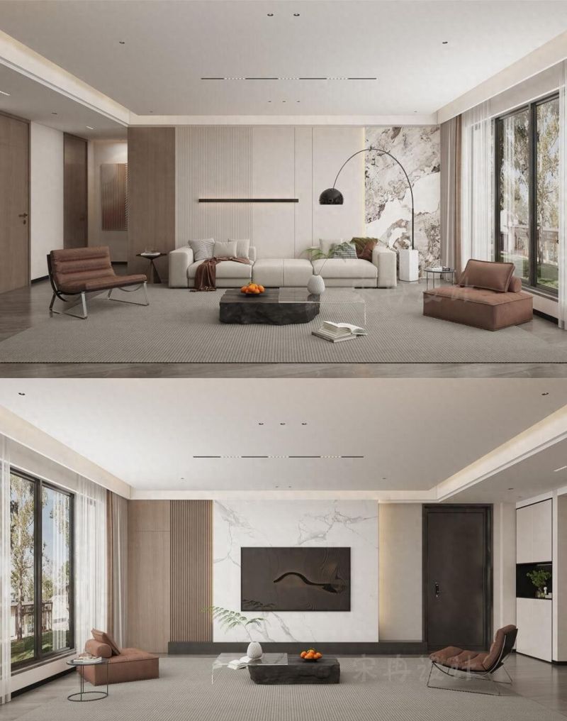 9款现代意式风客厅设计PK，哪套最有格调？