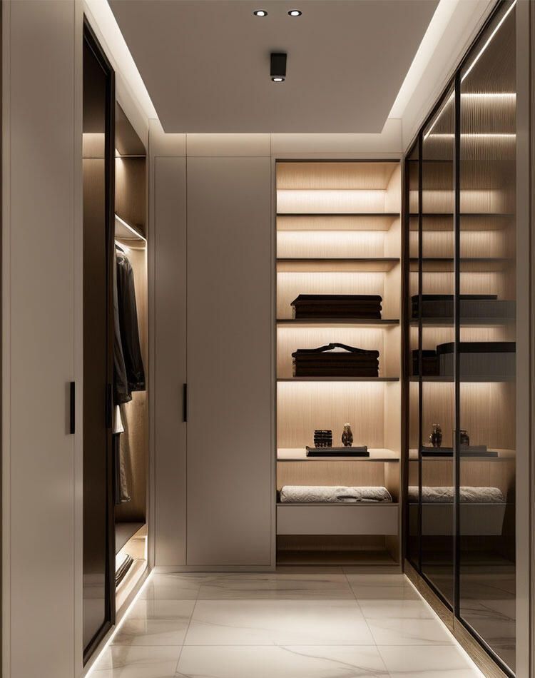 简约奶油风衣帽间设计，美哭了 这样的设计确实能令人心动。 - 家居知识