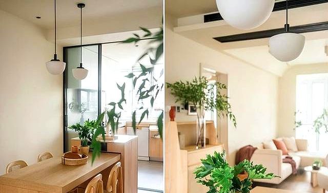 上海太太113㎡新家，因装修布置而走红：原木奶油风，温柔又治愈 - 家居知识