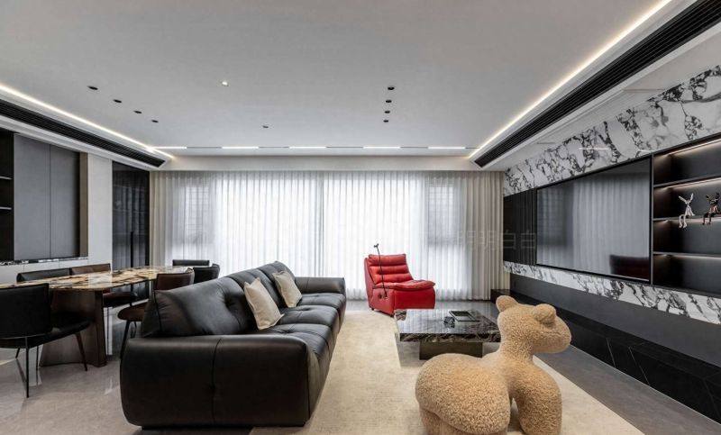 146㎡现代风格装修实景，简洁设计与生活品味的完美融合