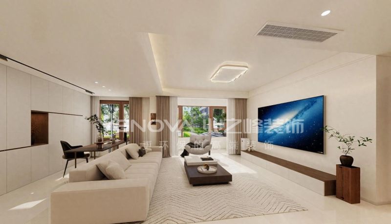 128㎡现代风格装修案例，唐山禹洲凤凰府雅致生活空间