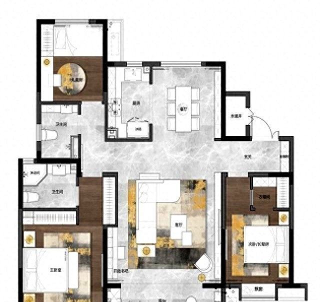 138㎡轻奢风豪宅，进门瞬间被惊艳，比别墅还高级！