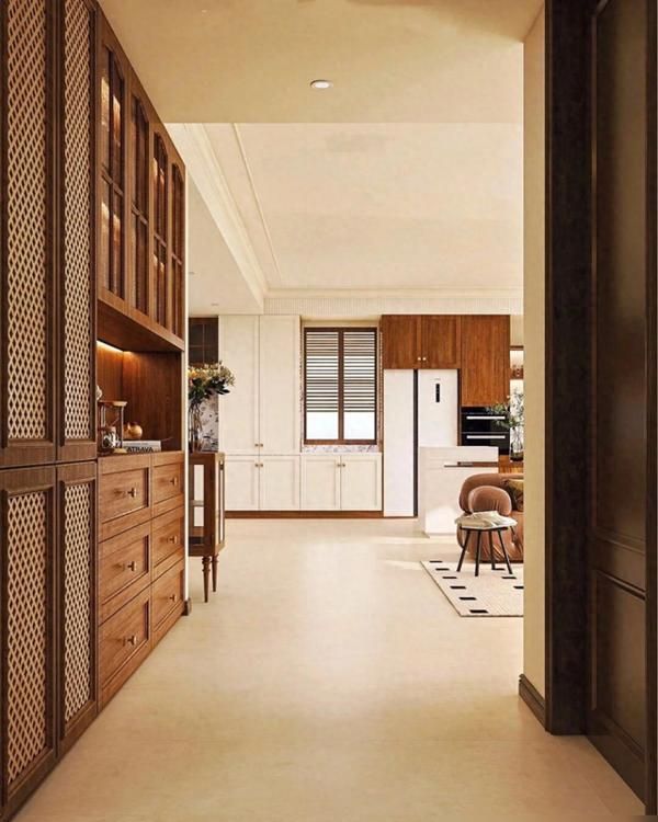 邻居都懵了！这啥风格？奶油又复古的120㎡小家 - 家居知识