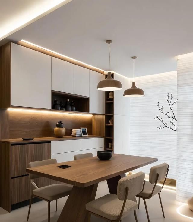 中古胡桃+极简风,不刻意装修的家自带高级感 中古胡桃+极简风,不过度装修的家高级没商量! - 家居知识